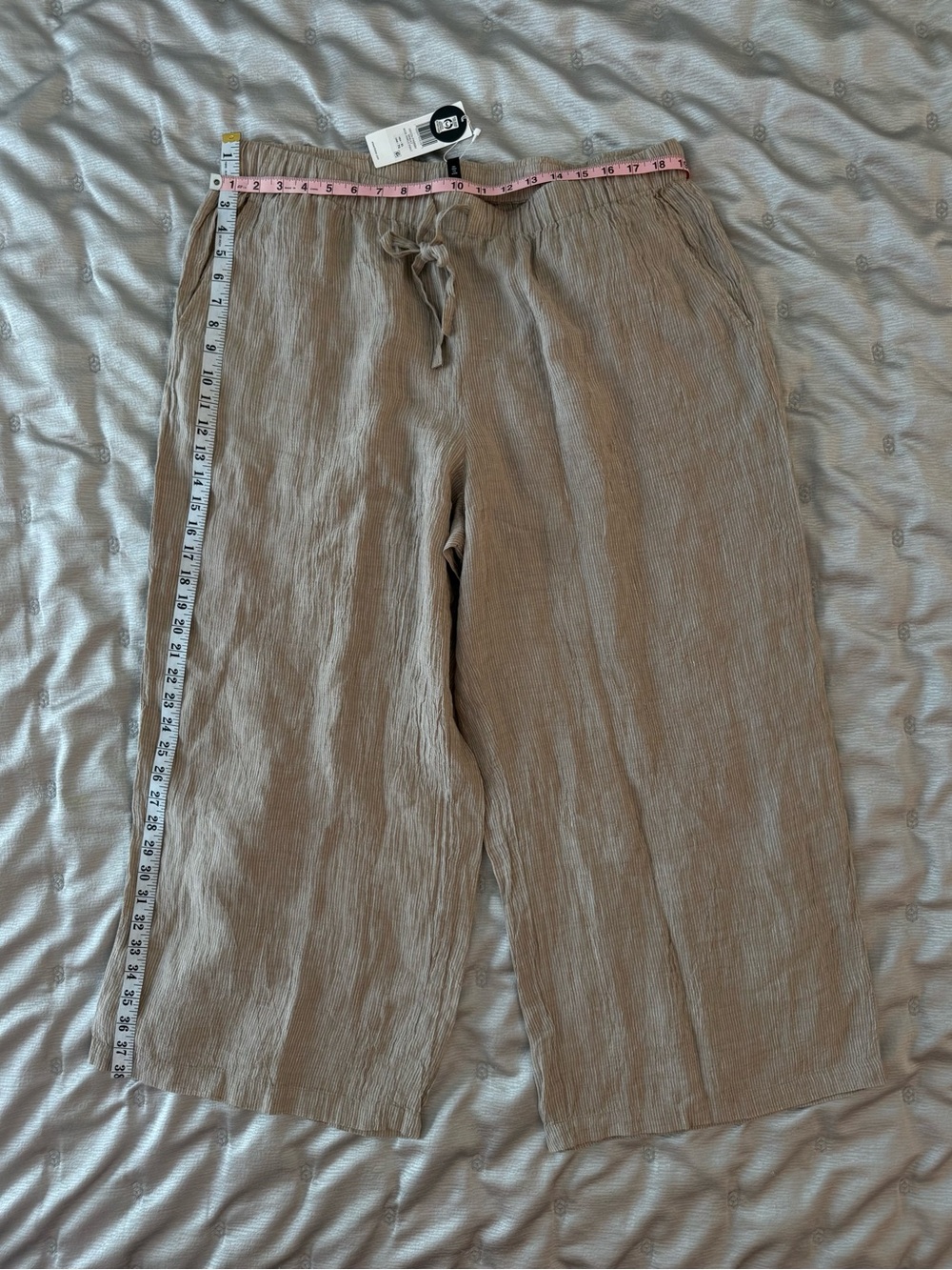 Eileen Fisher Wheat Wide Ankle Pants XL NWT - Picture 4 of 8
